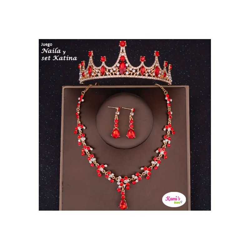 rojo ALDINA + set KATINA